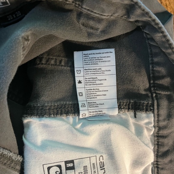 Carhartt 38x30 Rugged Flex Relaxed Fit Canvas Work Pants. Dark Gray - Picture 7 of 7